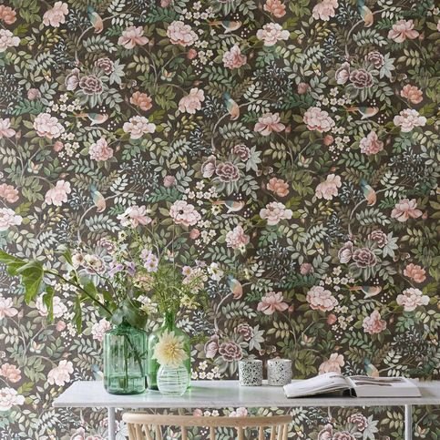 Porcelaine De Chine Chocolate Wallcovering by Designers Guild