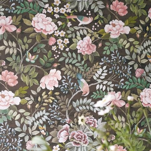 Porcelaine De Chine Chocolate Wallcovering by Designers Guild