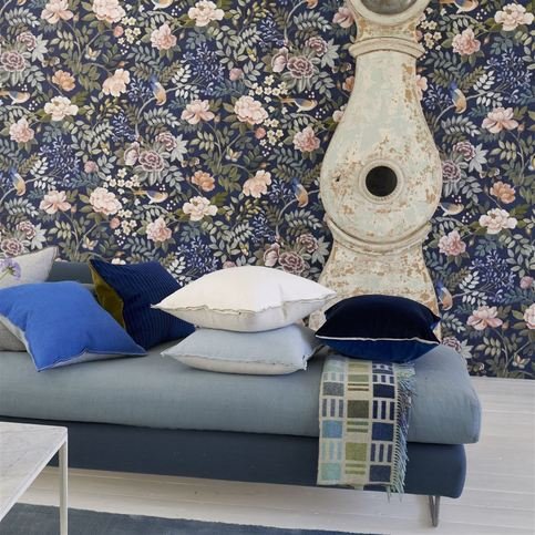 Porcelaine De Chine Midnight Wallcovering by Designers Guild