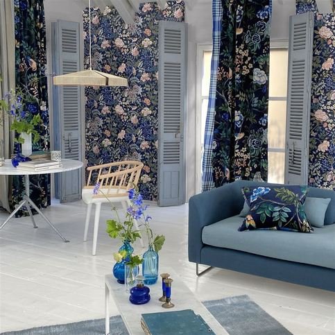 Porcelaine De Chine Midnight Wallcovering by Designers Guild