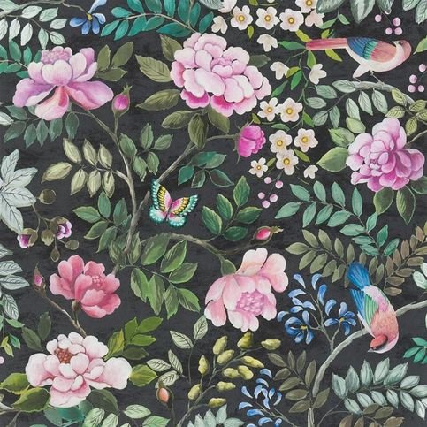 Porcelaine De Chine Noir Wallcovering by Designers Guild