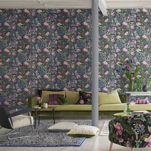 Porcelaine De Chine Noir Wallcovering by Designers Guild