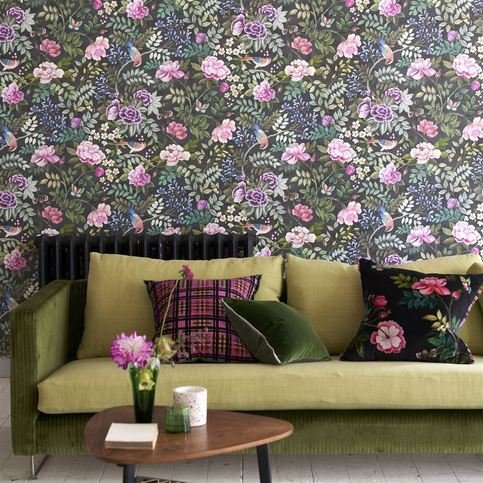Porcelaine De Chine Noir Wallcovering by Designers Guild
