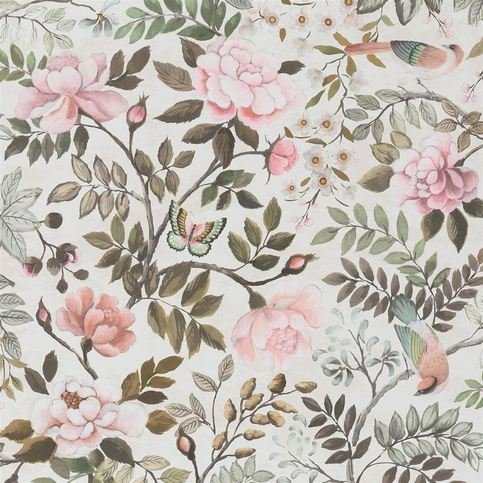 Porcelaine De Chine Peony Wallcovering by Designers Guild