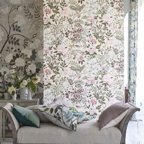 Porcelaine De Chine Peony Wallcovering by Designers Guild