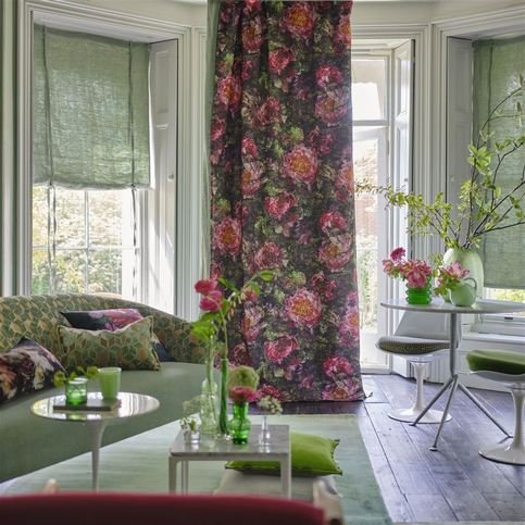 Romaunt Rose Fuchsia Fabric by Designers Guild 