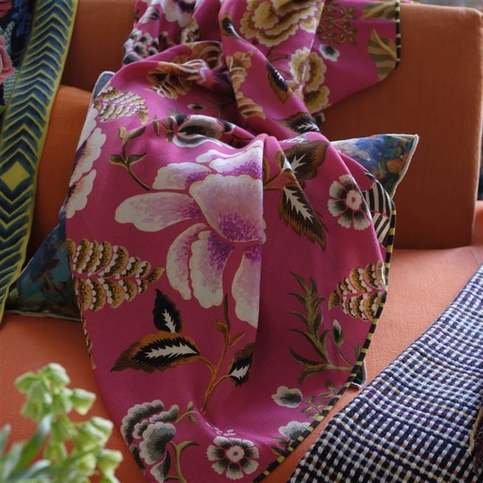Rose De Damas Cerise Throw by Designers Guild