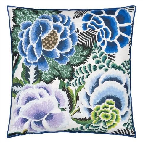 Rose De Damas Cobalt Cushion by Designers Guild