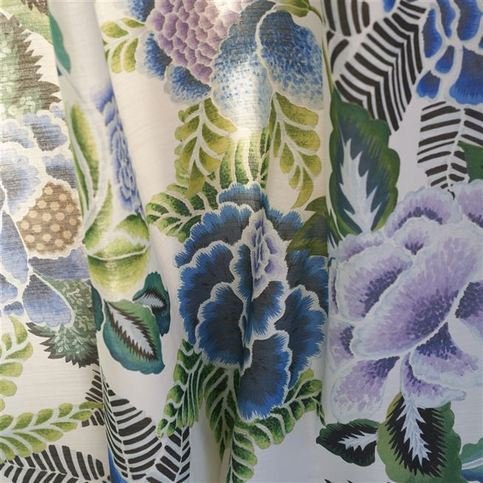 Rose De Damas Cobalt Fabric by Designers Guild 
