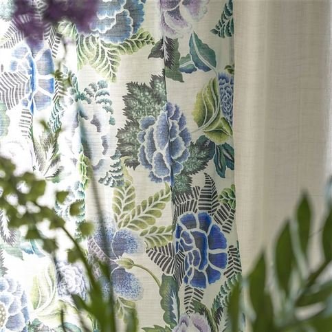 Rose De Damas Cobalt Fabric by Designers Guild 