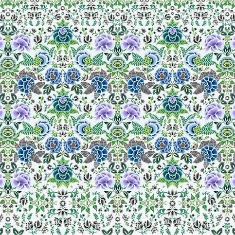 Rose De Damas Cobalt Wallcovering by Designers Guild