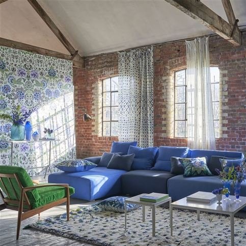 Rose De Damas Cobalt Wallcovering by Designers Guild