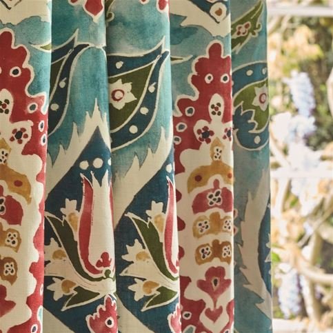 Sabbra Peacock Fabric by William Yeoward