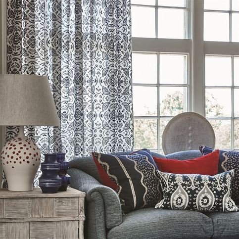 Sambai Indigo Fabric by William Yeoward