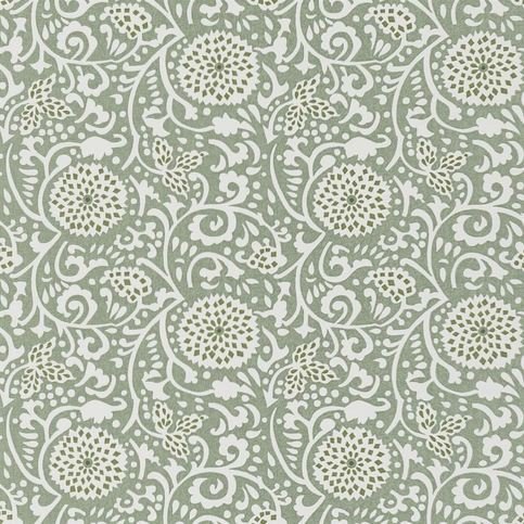 Shaqui Vintage Green Wallcovering by Designers Guild