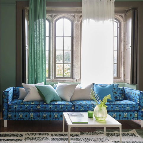 Shibori Cobalt Fabric by Designers Guild 