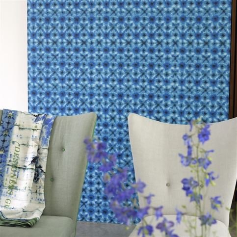 Shibori Cobalt Wallcovering by Designers Guild