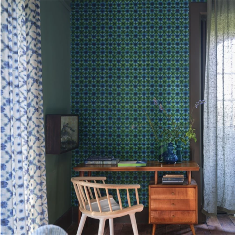 Shibori Emerald Wallcovering by Designers Guild