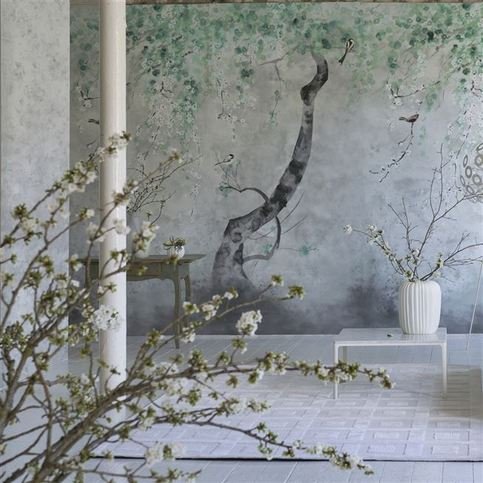 Shinsha Scene 1 Celadon Wallcovering by Designers Guild