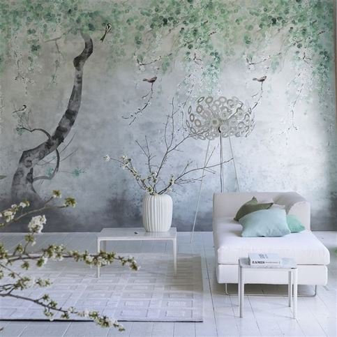 Shinsha Scene 2 Celadon Wallcovering by Designers Guild