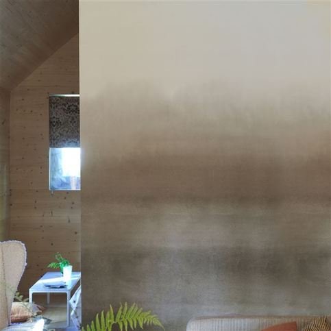 Shoshi Chocolate Wallcovering by Designers Guild