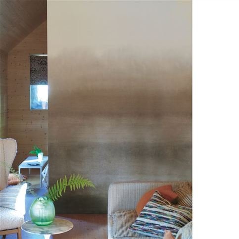 Shoshi Chocolate Wallcovering by Designers Guild