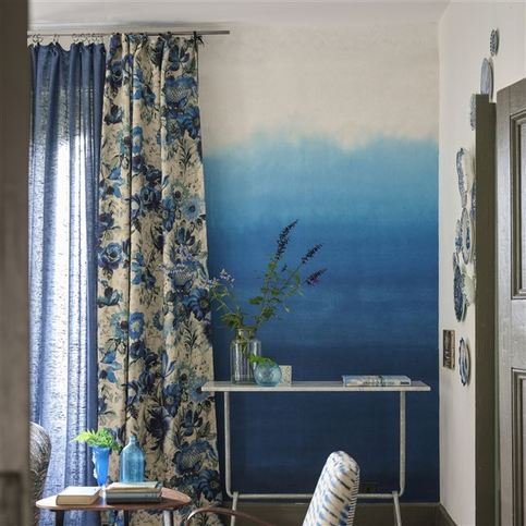 Shoshi Cobalt Wallcovering by Designers Guild