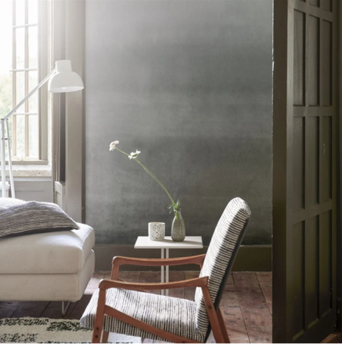 Shoshi Graphite Wallcovering by Designers Guild