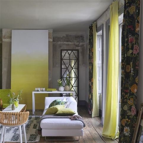 Shoshi Lemongrass Wallcovering by Designers Guild