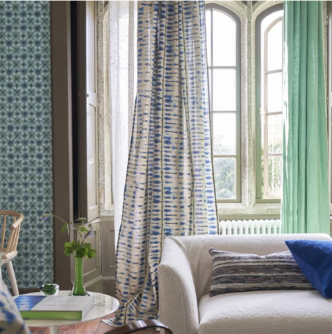 Suzuri Indigo Fabric by Designers Guild 