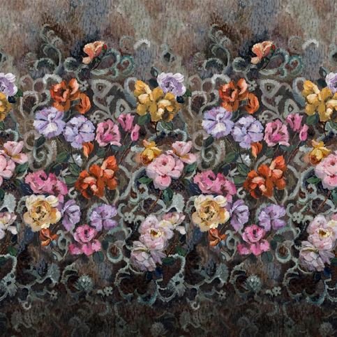 Tapestry Flower Damson Wallcovering by Designers Guild 