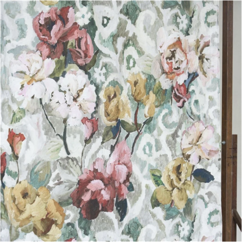 Tapestry Flower Eau de Nil Fabric by Designers Guild 