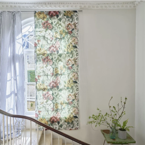 Tapestry Flower Eau de Nil Fabric by Designers Guild 