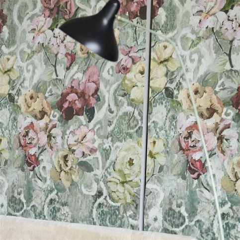 Tapestry Flower Eau de Nil Wallcovering by Designers Guild 