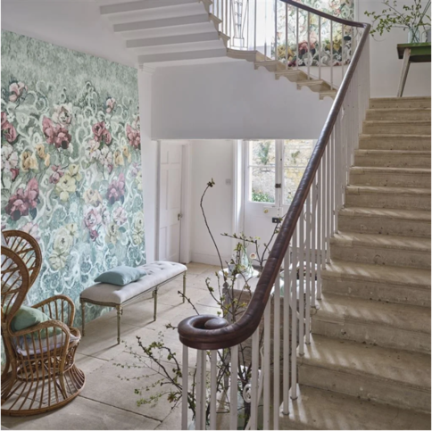 Tapestry Flower Eau de Nil Wallcovering by Designers Guild 