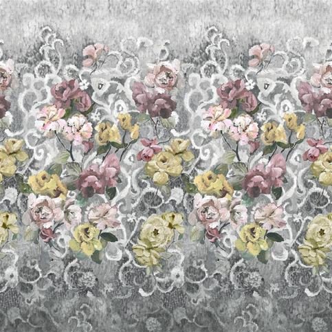 Tapestry Flower Platinum Wallcovering by Designers Guild 