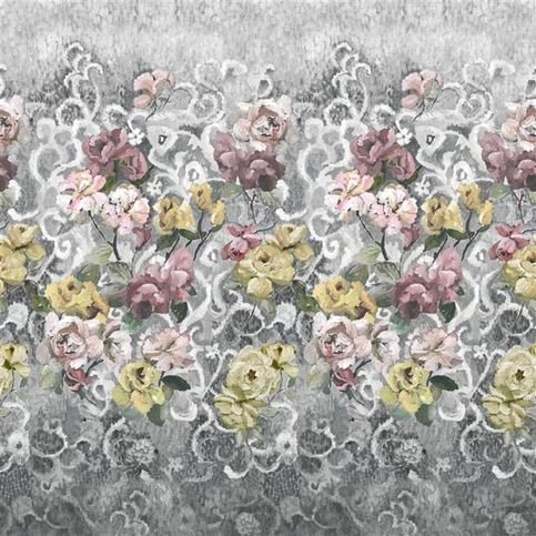Tapestry Flower Platinum Wallcovering by Designers Guild