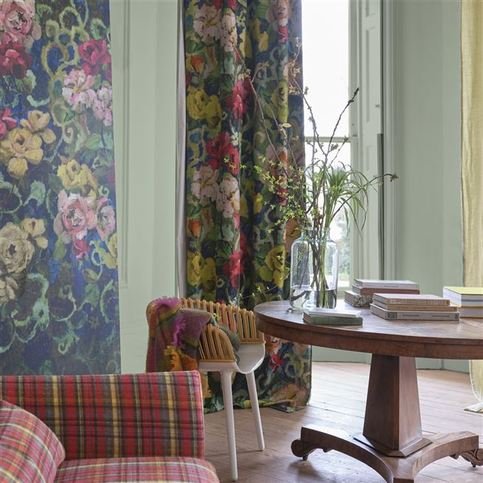Tapestry Flower Vintage Green Wallcovering by Designers Guild
