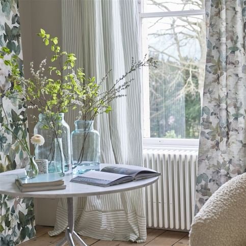 Thelmas Garden Celadon Fabric by Designers Guild 