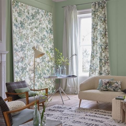 Thelmas Garden Celadon Fabric by Designers Guild 