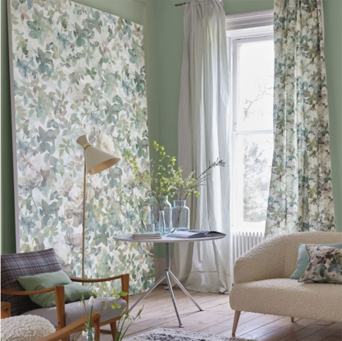 Thelmas Garden Celadon Wallcovering by Designers Guild