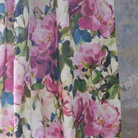 Thelmas Garden Fuchsia Fabric by Designers Guild 