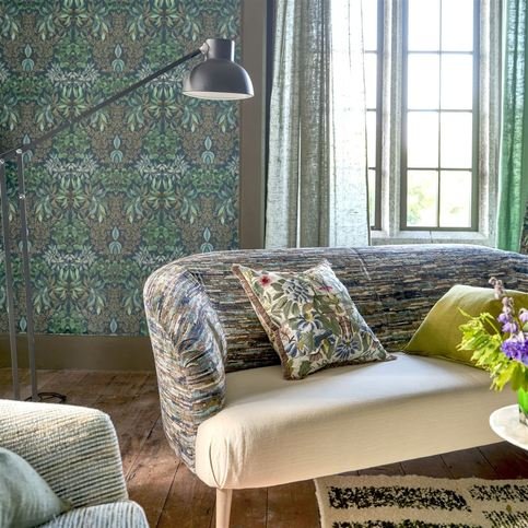Touzan Indigo Fabric by Designers Guild 
