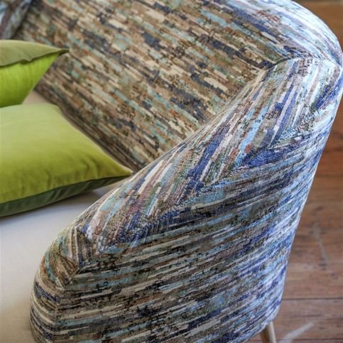 Touzan Indigo Fabric by Designers Guild 