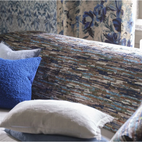 Touzan Indigo Fabric by Designers Guild 
