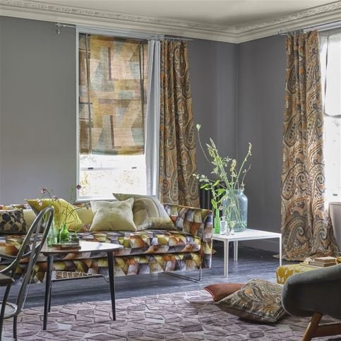 Uchiwa Ochre Fabric by Designers Guild 