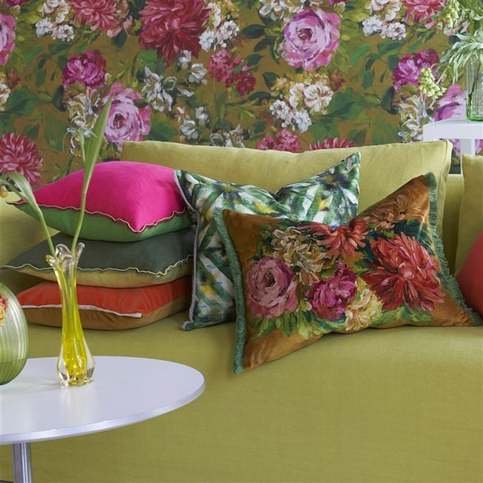 Varese Zinnia & Ochre Cushion by Designers Guild