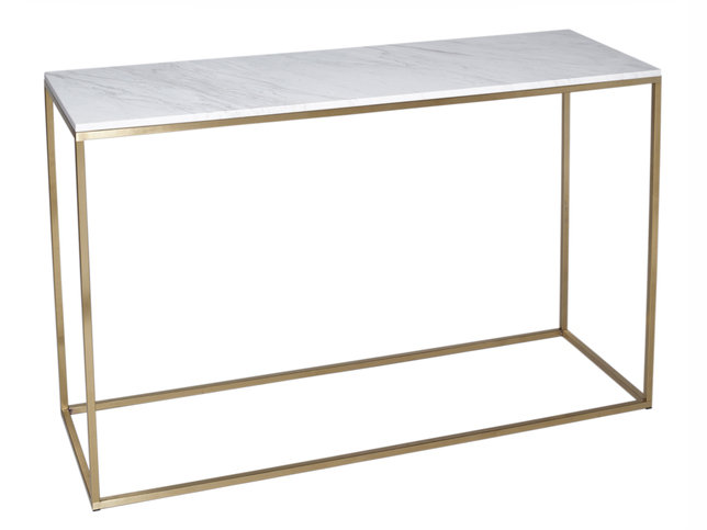 Kensal Marble and Brass Console Table by Gillmore Space