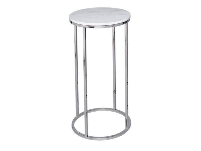 Kensal Marble and Steel Circular Lamp Stand by Gillmore Space