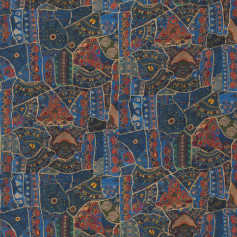 Front Row Jewel Blue Fabric by GP & J Baker X Kit Kemp